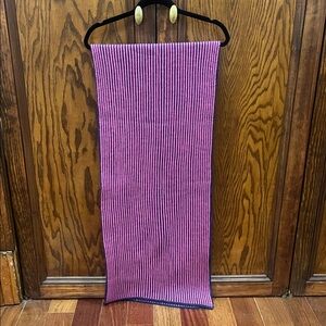 Mara Hoffman 100% Organic Wool Reversible Striped Scarf in Purple and Blue